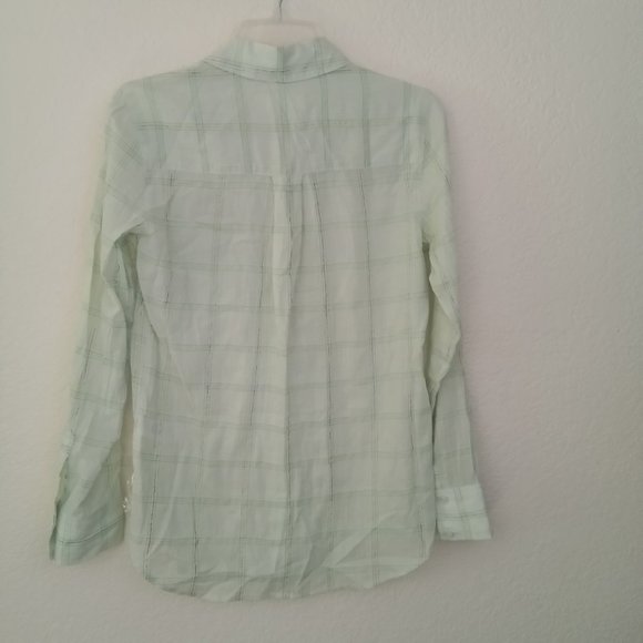 Treasure & Bond Green Plaid Button Down Shirt XS - Picture 8 of 12